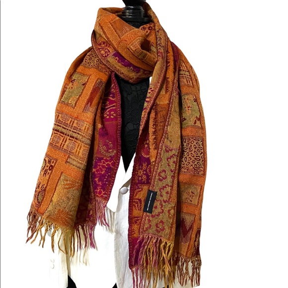 None Accessories - 100% oversized wool scarf